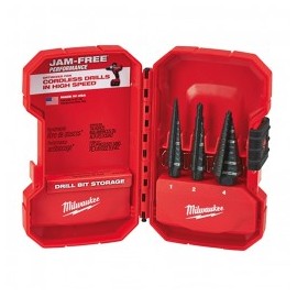 Juego de Brocas Escalonadas 3 PZAS (Nro 1, 2 4) Milwaukee 48-89-9221