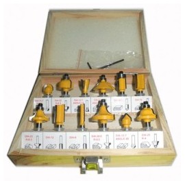 Brocas Para Router 12 Piezas Zanco 1/4" Hoteche 81011