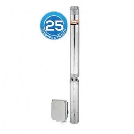 Bomba Sumergible 4 Pozo 1 Hp 25Gpm Salida 2" Evans Vsd425Me100G3