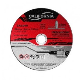 Disco De Corte 7" X 1/16"X 7/8" Acero Inoxidable California Machinery CALD40