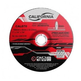 Disco De Desbaste 7" X 1/4"X 7/8" Abrasivo California Machinery CALD70