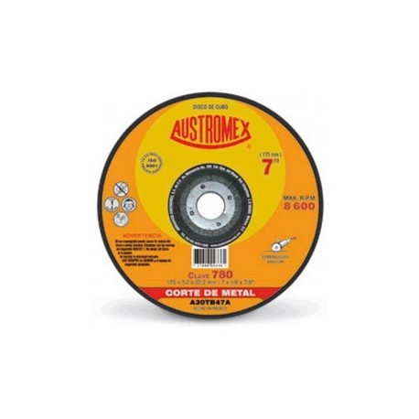 Disco Abrasivo Para Corte Metal 7" X 1/8" X 7/8" Austromex 780