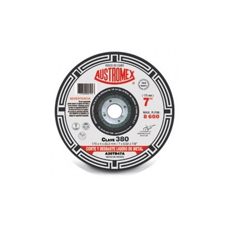 Disco Para Corte Metal 7" Austromex 380 (Cubo)