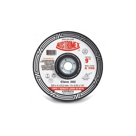 Disco Para Corte Metal 9" Austromex 382 (Cubo)