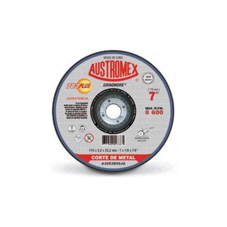 Disco Abrasivo Para Corte Metal 7" X 3/32" X 7/8" Austromex 783