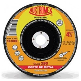 Disco Para Corte Metal 4 1/2" Austromex 390 (Cubo)