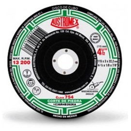 Disco Abrasivo Para Corte Piedra 4 1/2" X 1/8" X 7/8" Austromex 754