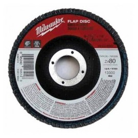Disco Laminado Polifan 4 1/2" 7/8" Grado 36 Zirconia 5 Piezas Milwaukee 48808000 1