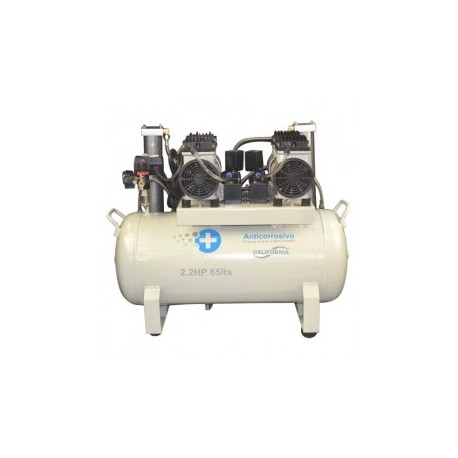 Compresor Silencioso 2.2 Hp 1 Etapa Libre De Aceite California Machinery CALEYK65