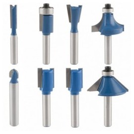 Brocas Para Router 8 Piezas Zanco 1/4" Neiko 10101