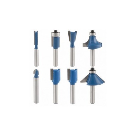 Brocas Para Router 8 Piezas Zanco 1/4" Neiko 10101