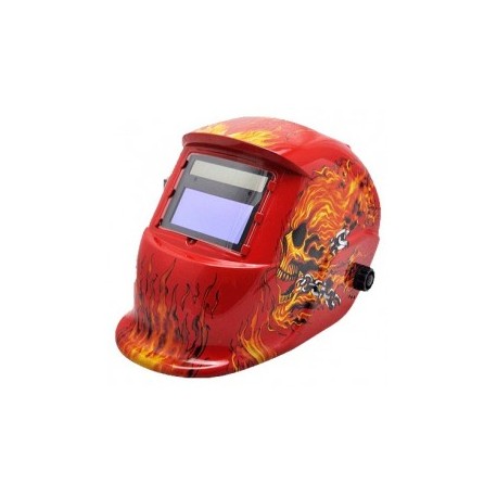 Careta Electronica Autosombra Calavera Rojo California Machinery CALSN002