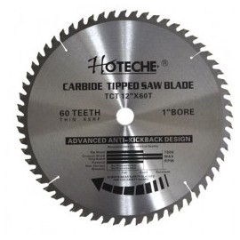 Disco Sierra Circular Dientes Punta De Carburo 12" X 60 Hoteche 12X60T