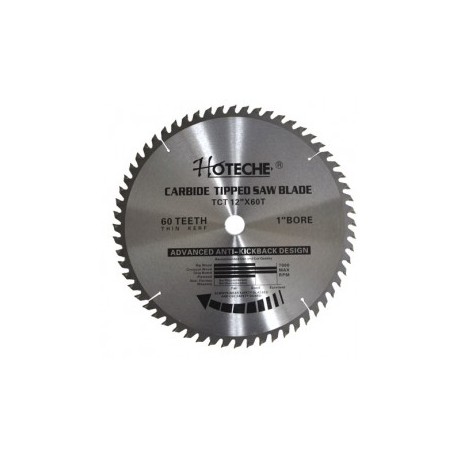 Disco Sierra Circular Dientes Punta De Carburo 12" X 60 Hoteche 12X60T