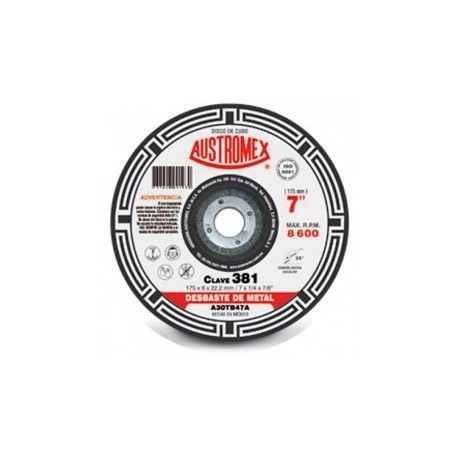 Disco Para Desbaste Metal 7" X 1/4 X 7/8 Austromex 381