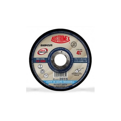 Disco Para Corte Superdelgado 4 1/2" X 3/64" X 7/8" Austromex 2015