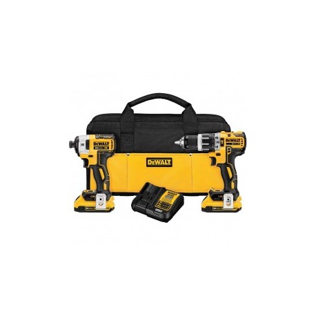 Rotomartillo Y Llave Impacto 1/4 Combo 1/2" 20 Volts Max Ion-Li Dewalt DWDCK287D2-B3.