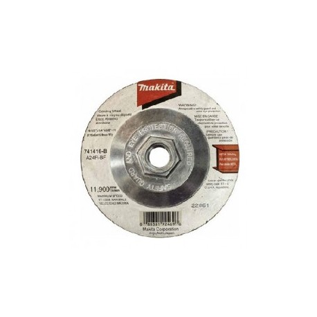 Disco Abrasivo Desbaste 4-1/2"X 7/8"X 1/4" Cambio A B44264 Makita A90364