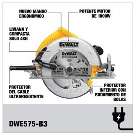 Sierra Circular 7-1/4" Dewalt DWE575-B3