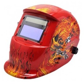 Careta Electronica Autosombra Calavera Rojo California Machinery CALSN002
