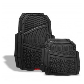 Tapetes Para Auto De Hule, Negro Con Velcro MIKELS TA-5