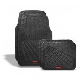 Tapetes Para Auto De Hule, Negro De Lujo MIKELS TA-1